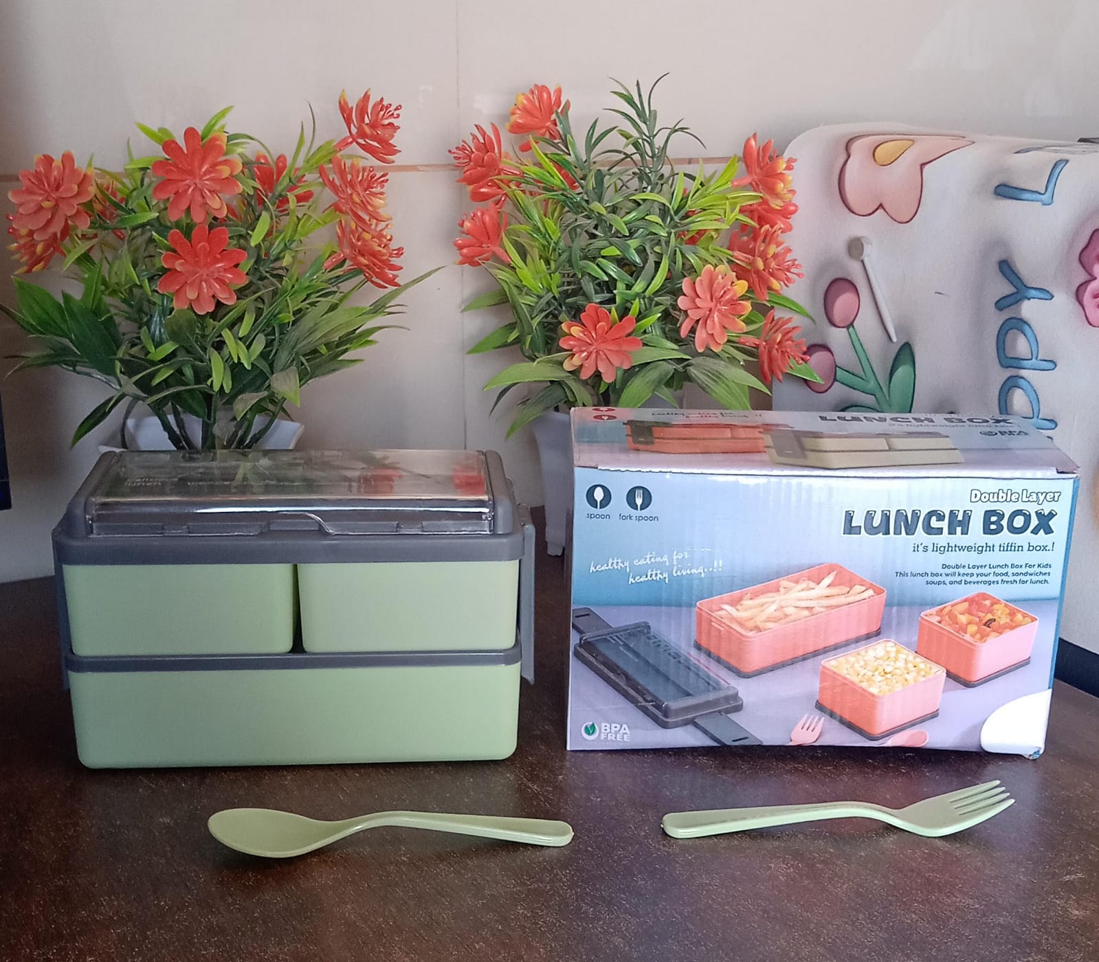 Plastic 3 Layer Leak Proof 3 Compartment Lunch Box for Office  (1 Pc) Plastic 3 Layer Leak Proof 3 Compartment Lunch Box for Office  (1 Pc)